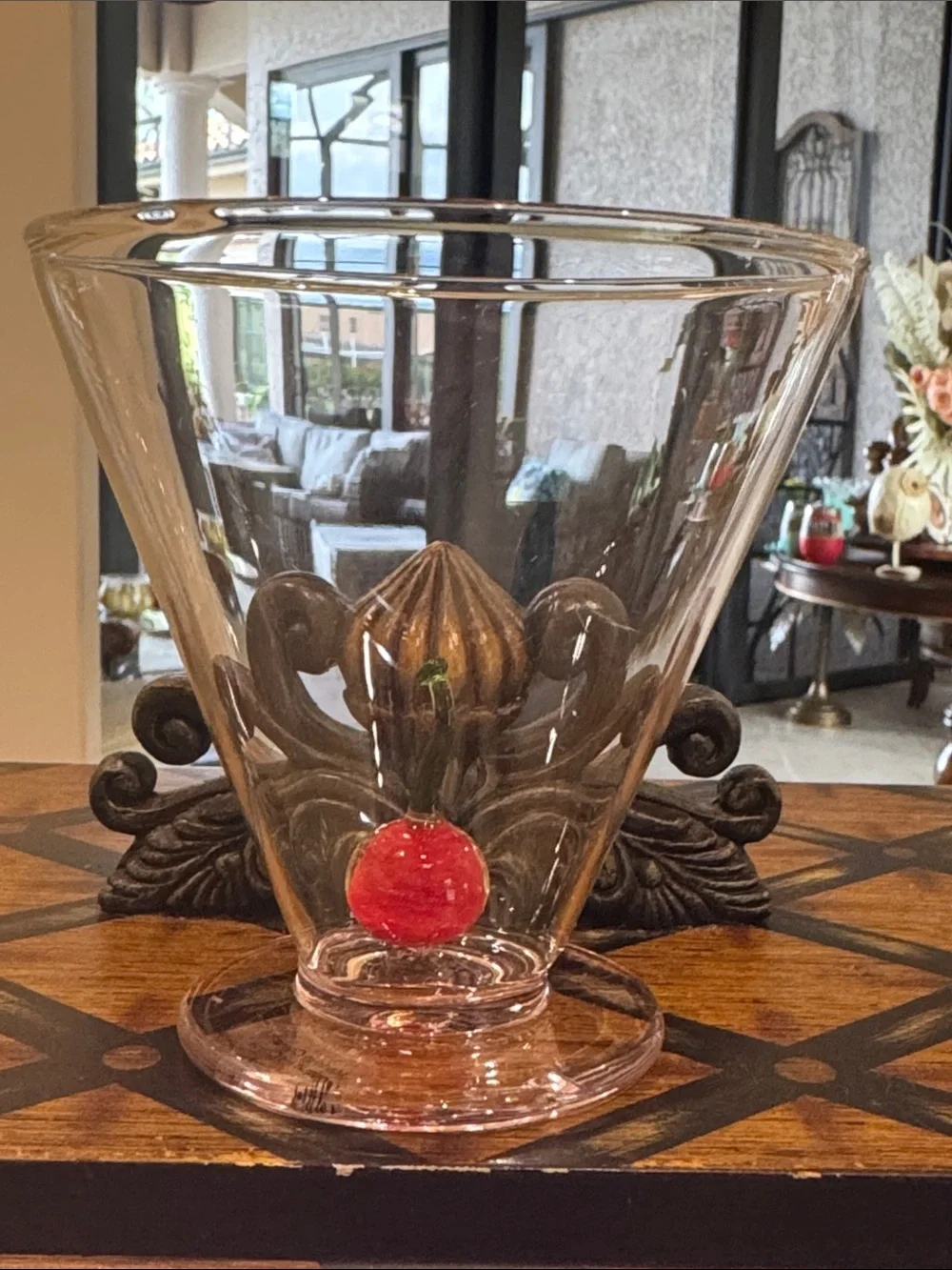 Anthropologie Martini Glass Cherry Detail